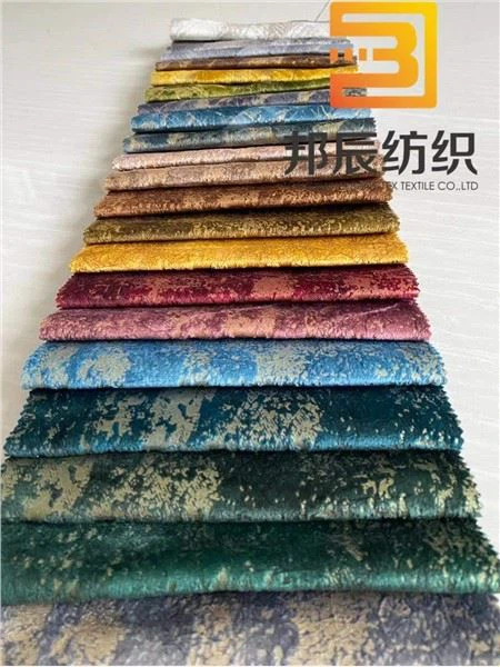 BANGTEX Custom Design 100 Polyester Holland Velvet Bronzing Printing Bonding Sofa Fabric
